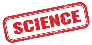 BİLİM kırmızı grungy dikdörtgen mühür işareti.