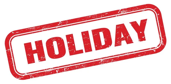 Holiday Red Grungy Rectangle Stamp Sign — Stock Photo, Image