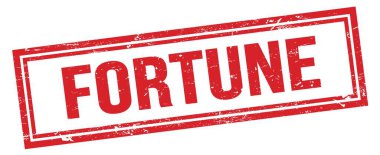 FortTUNE kırmızı grungy dikdörtgen mühür işareti.