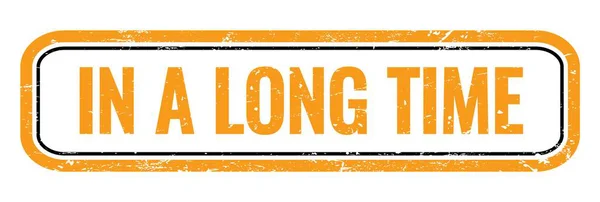 Długim Czasie Pomarańczowy Grungy Prostokątny Znak Znaczka — Zdjęcie stockowe