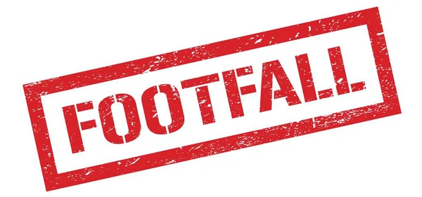Footfall红色黑色长方形邮票标志 — 图库照片