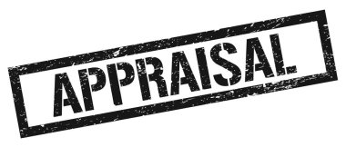 APPRAISAL siyah grungy dikdörtgen mühür işareti.