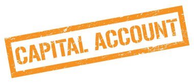 CAPITAL ACCOUNT Turuncu grungy dikdörtgen mühür işareti.