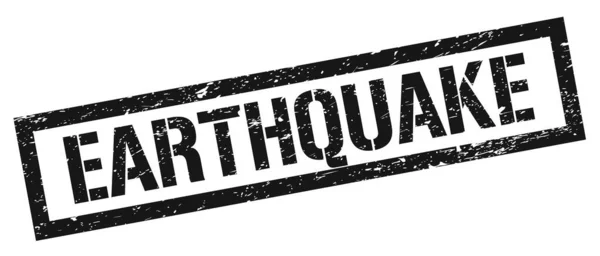 stock image EARTHQUAKE black grungy rectangle stamp sign.