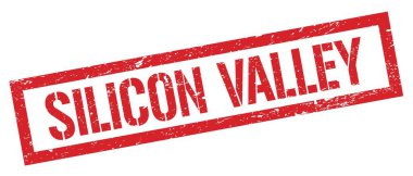 SILICON VALLEY kırmızı grungy dikdörtgen mühür işareti.