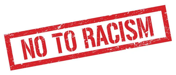 Não Para Racismo Retângulo Grungy Sinal Carimbo Vermelho — Fotografia de Stock