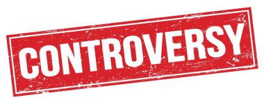 Kırmızı grungy dikdörtgen damga işareti üzerinde KONTROVERSY metin.