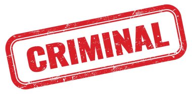 CRIMINAL kırmızı grungy dikdörtgen mühür işareti.