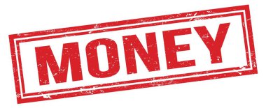 Para kırmızı çirkin dikdörtgen pul işareti.