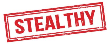 STEALTHY kırmızı grungy dikdörtgen mühür işareti.