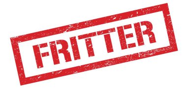 FRITTER kırmızı grungy dikdörtgen mühür işareti.