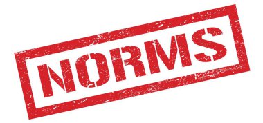 NORMS kırmızı grungy dikdörtgen pul işareti.