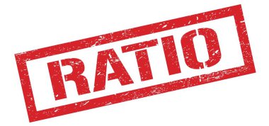 RATIO kırmızı grungy dikdörtgen pul işareti.