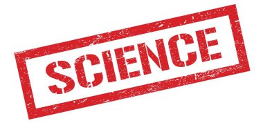 BİLİM kırmızı grungy dikdörtgen mühür işareti.