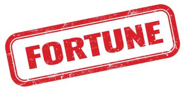 FortTUNE kırmızı grungy dikdörtgen mühür işareti.