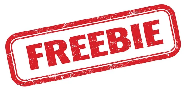 Freebie Röd Grungy Rektangel Stämpel Tecken — Stockfoto