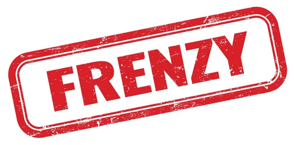 FRENZY kırmızı grungy dikdörtgen mühür işareti.