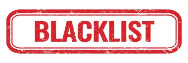 BLACKLIST kırmızı grungy dikdörtgen mühür işareti.