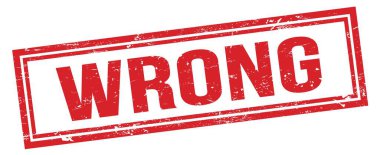 Yanlış kırmızı grungy dikdörtgen pul işareti.