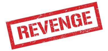 REVENGE kırmızı grungy dikdörtgen işareti.