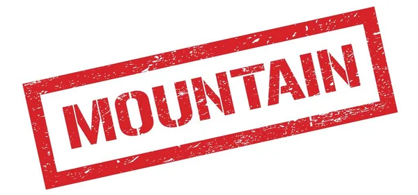 Mountain Red Grungy Rectangle Stamp Sign — Stock Photo, Image