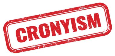 CRONYISM kırmızı grungy dikdörtgen mühür işareti.
