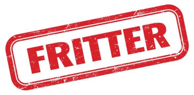 FRITTER kırmızı grungy dikdörtgen mühür işareti.