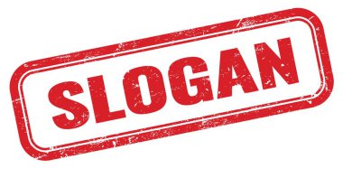 SLOGAN kırmızı grungy dikdörtgen mühür işareti.
