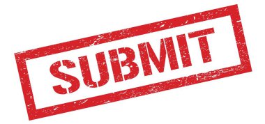 SUBMIT kırmızı grungy dikdörtgen pul işareti.