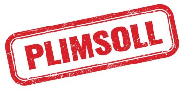 PLIMSOLL kırmızı grungy dikdörtgen mühür işareti.