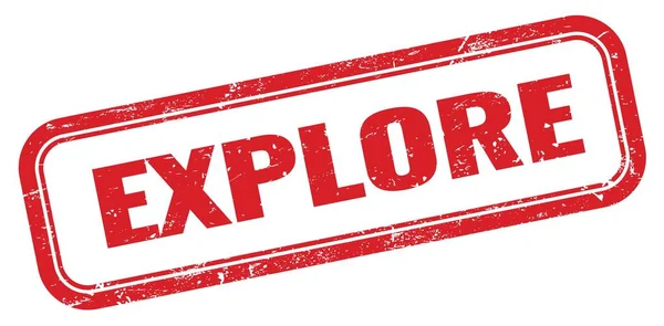 ExPLORE kırmızı grungy dikdörtgen mühür işareti.