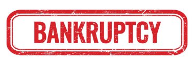 BANKRUPTCY kırmızı grungy dikdörtgen mühür işareti.