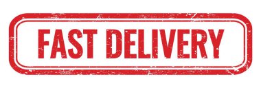 FAST DELIVERY kırmızı grungy dikdörtgen mühür işareti.