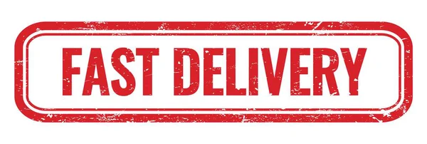 Fast Delivery Rood Grungy Rechthoek Stempel Teken — Stockfoto