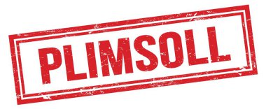 PLIMSOLL kırmızı grungy dikdörtgen mühür işareti.
