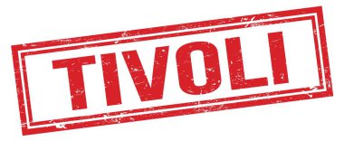 TIVOLI kırmızı grungy dikdörtgen pul işareti.