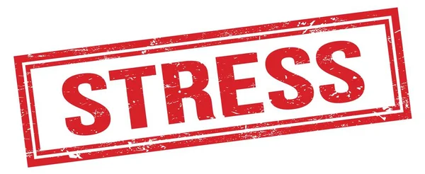 Stress Red Grungy Rectangle Stamp Sign — Stock Photo, Image