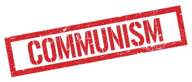 COMUNISM kırmızı grungy dikdörtgen damgası işareti.