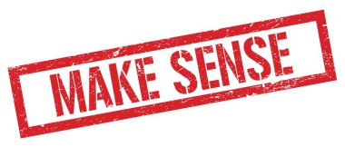 SENSE kırmızı grungy dikdörtgen işareti yap.