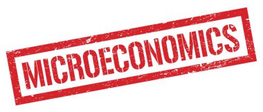 MICROECONOMICS kırmızı grungy dikdörtgen mühür işareti.