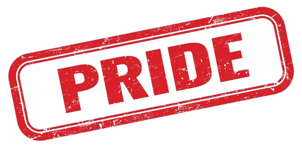 Pride赤グランジー四角形切手サイン — ストック写真