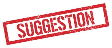 SUGGESTION kırmızı grungy dikdörtgen mühür işareti.