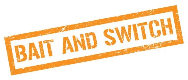 BAIT VE KAPI Turuncu çirkin dikdörtgen damga işareti.