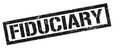 FIDUCIARY siyah grungy dikdörtgen mühür işareti.