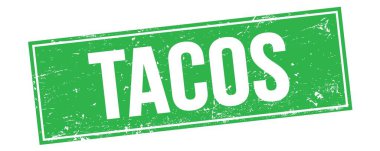 Yeşil grungy dikdörtgen damga işareti üzerinde TACOS metni.