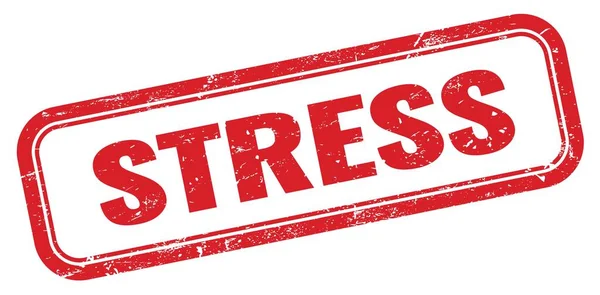 Stress Rood Grungy Rechthoek Stempel Teken — Stockfoto