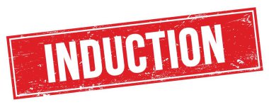 Kırmızı grungy dikdörtgen damga işareti üzerinde INDUCTION metin.
