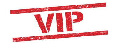 Kırmızı grungy dikdörtgen damga işareti üzerinde VIP metni.