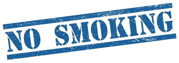 Smoking Text Modrém Grungy Obdélníkové Vinobraní Razítko — Stock fotografie