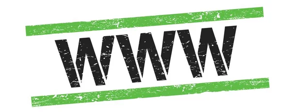 黒い緑色のグラニーラインのWwwテキストスタンプサイン — ストック写真
